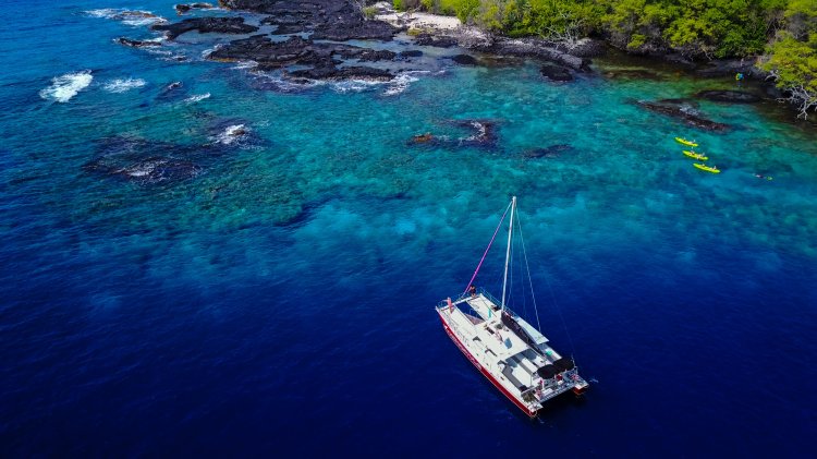 Adventurers can enjoy these exciting snorkeling trips with the chance to see manta rays or coral reefs ; Boat Tours Kona Kona Snorkeling Sailing Kona Style